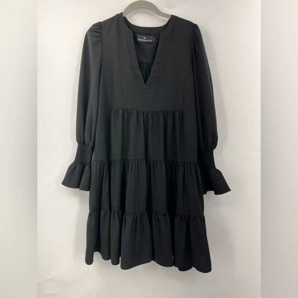 Tuckernuck S Pomander Place Kenzo Black Crepe 0455 Dress small women - Picture 3 of 11